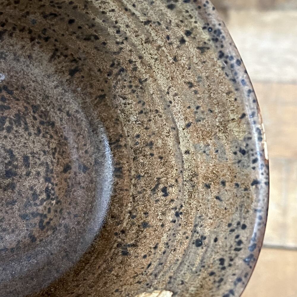 Studio Art Stoneware Bowl & Cup Set (3) Speckled Two Tone Dipped Semi-Matte - Picture 7 of 16